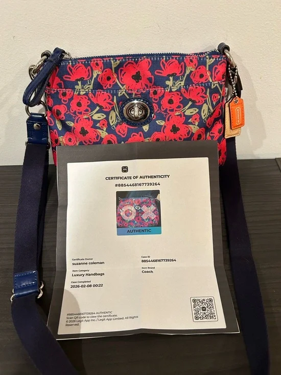 Coach Poppy "Poppy Dream" Floral Crossbody Bag EUC - Picture 4 of 13